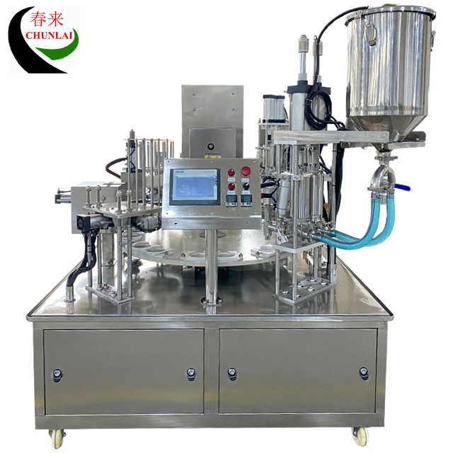 KIS-900-2 Automatischer Rotations-Joghurt-Tasse Füllungsdichtungsmaschine